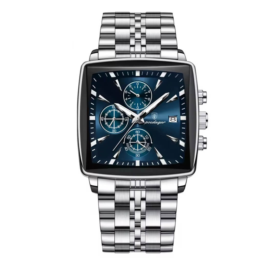 Reloj Poedagar POE-23 Hombre Acero Plateado