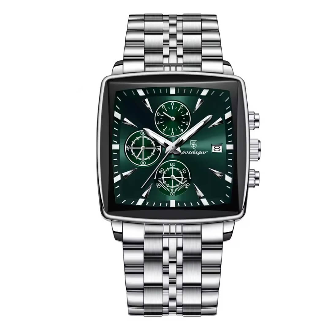 Reloj Poedagar POE-24 Hombre Acero Plateado