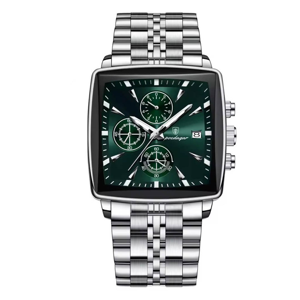 Reloj Poedagar POE-24 Hombre Acero Plateado