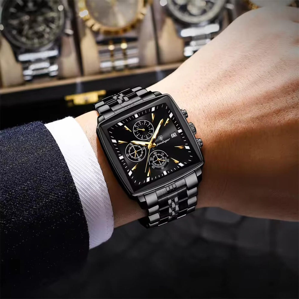 Reloj Poedagar POE-27 Hombre Acero Negro