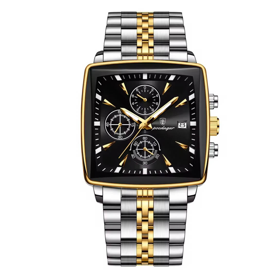 Reloj Poedagar POE-28 Hombre Acero Plateado