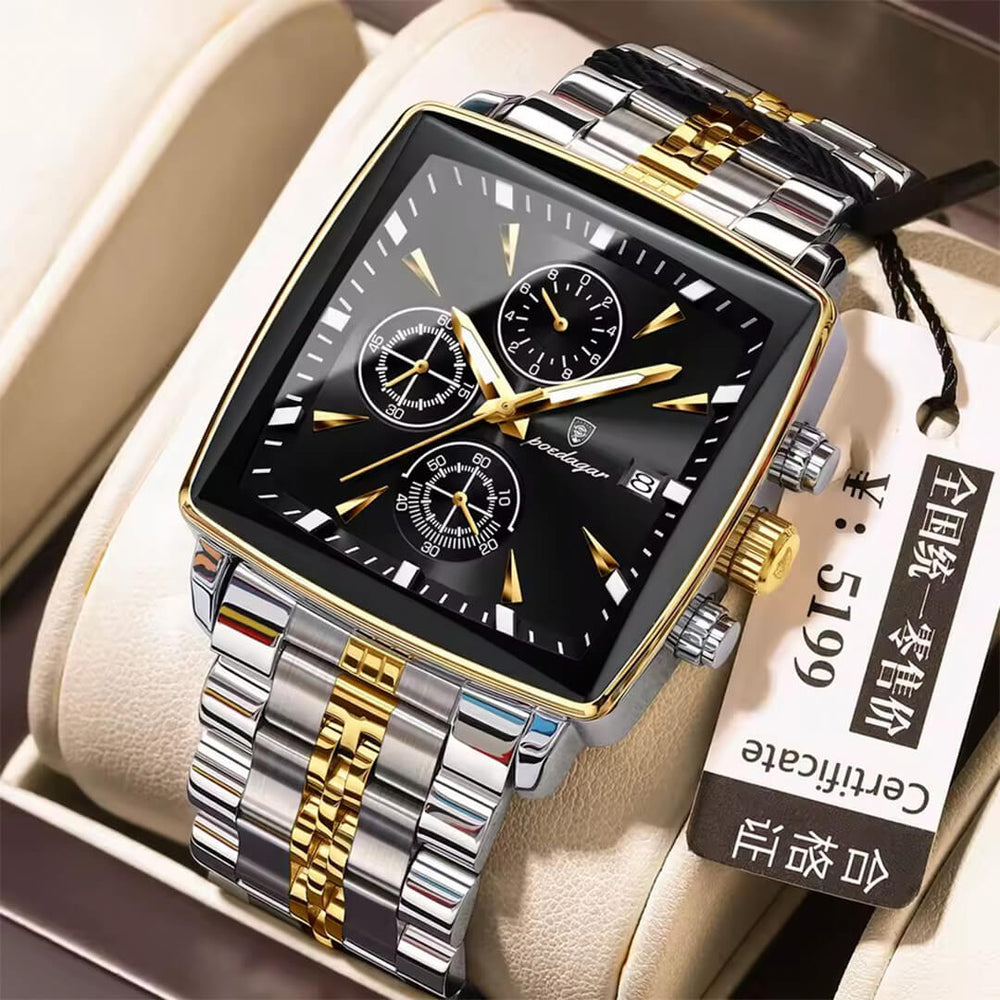 Reloj Poedagar POE-28 Hombre Acero Plateado