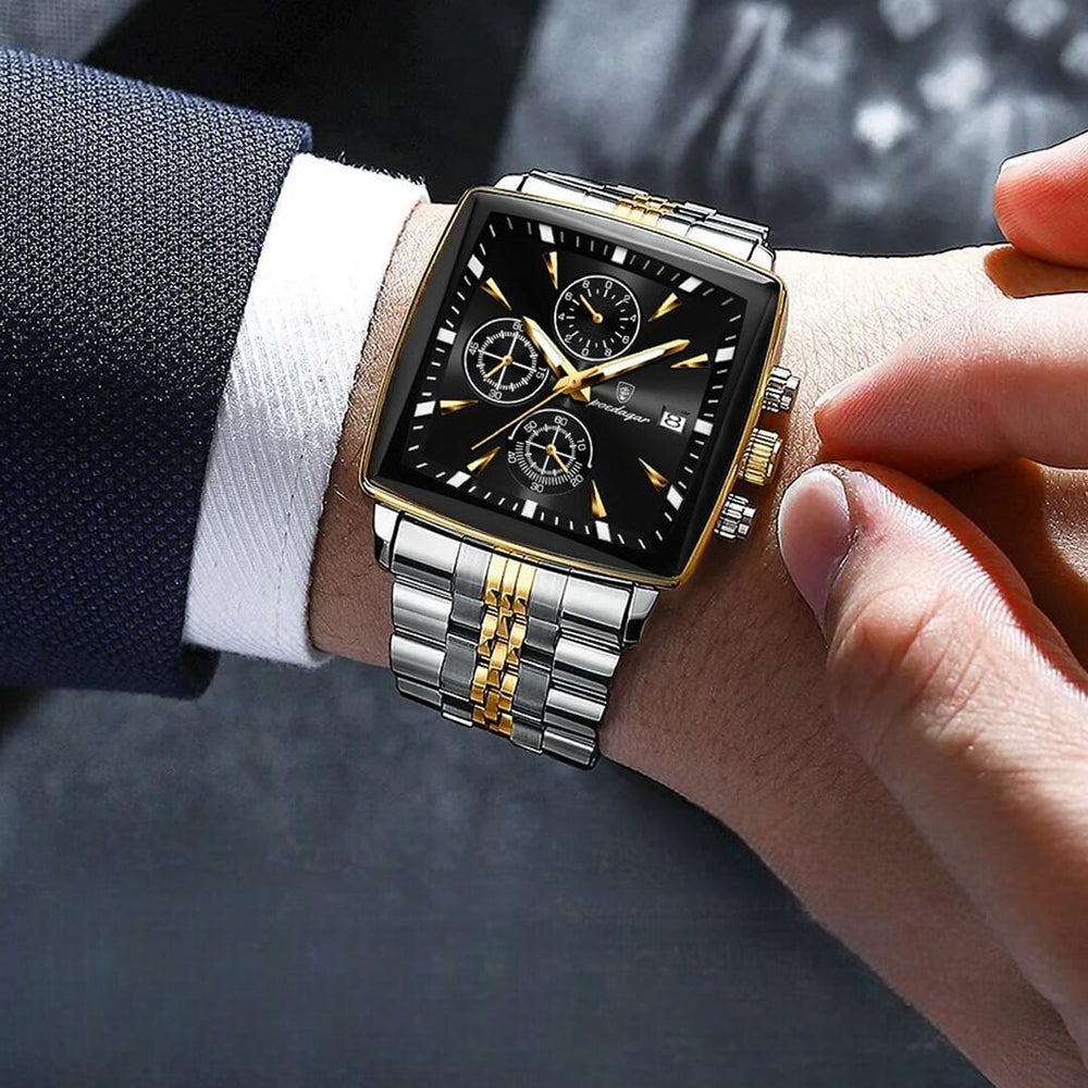 Reloj Poedagar POE-28 Hombre Acero Plateado