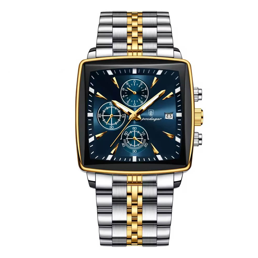 Reloj Poedagar POE-29 Hombre Acero Plateado