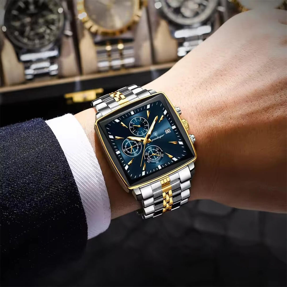 Reloj Poedagar POE-29 Hombre Acero Plateado