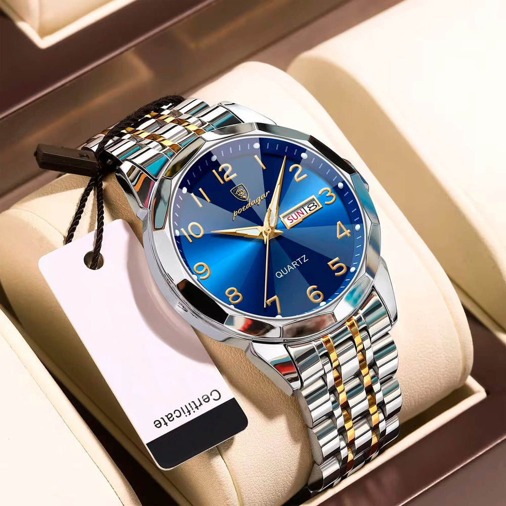 Reloj Poedagar POE-2 Hombre Acero Plateado