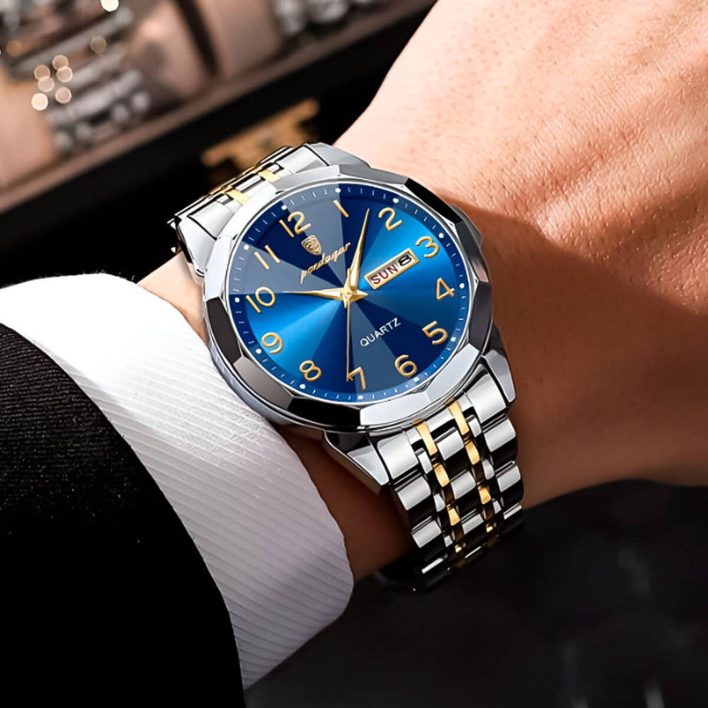 Reloj Poedagar POE-2 Hombre Acero Plateado