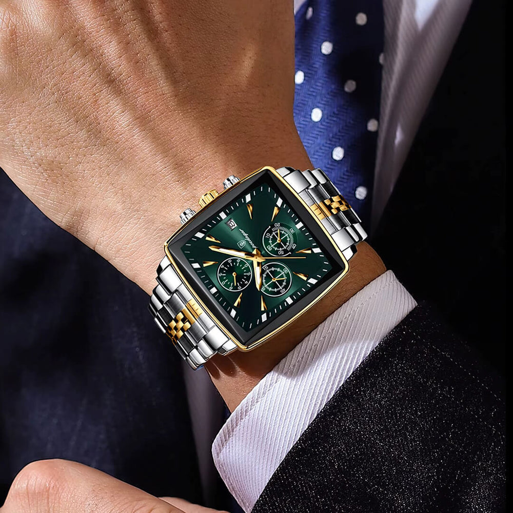 Reloj Poedagar POE-30 Hombre Acero Plateado