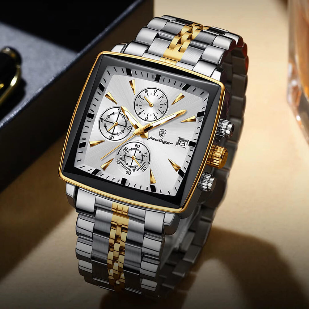 Reloj Poedagar POE-31 Hombre Acero Plateado