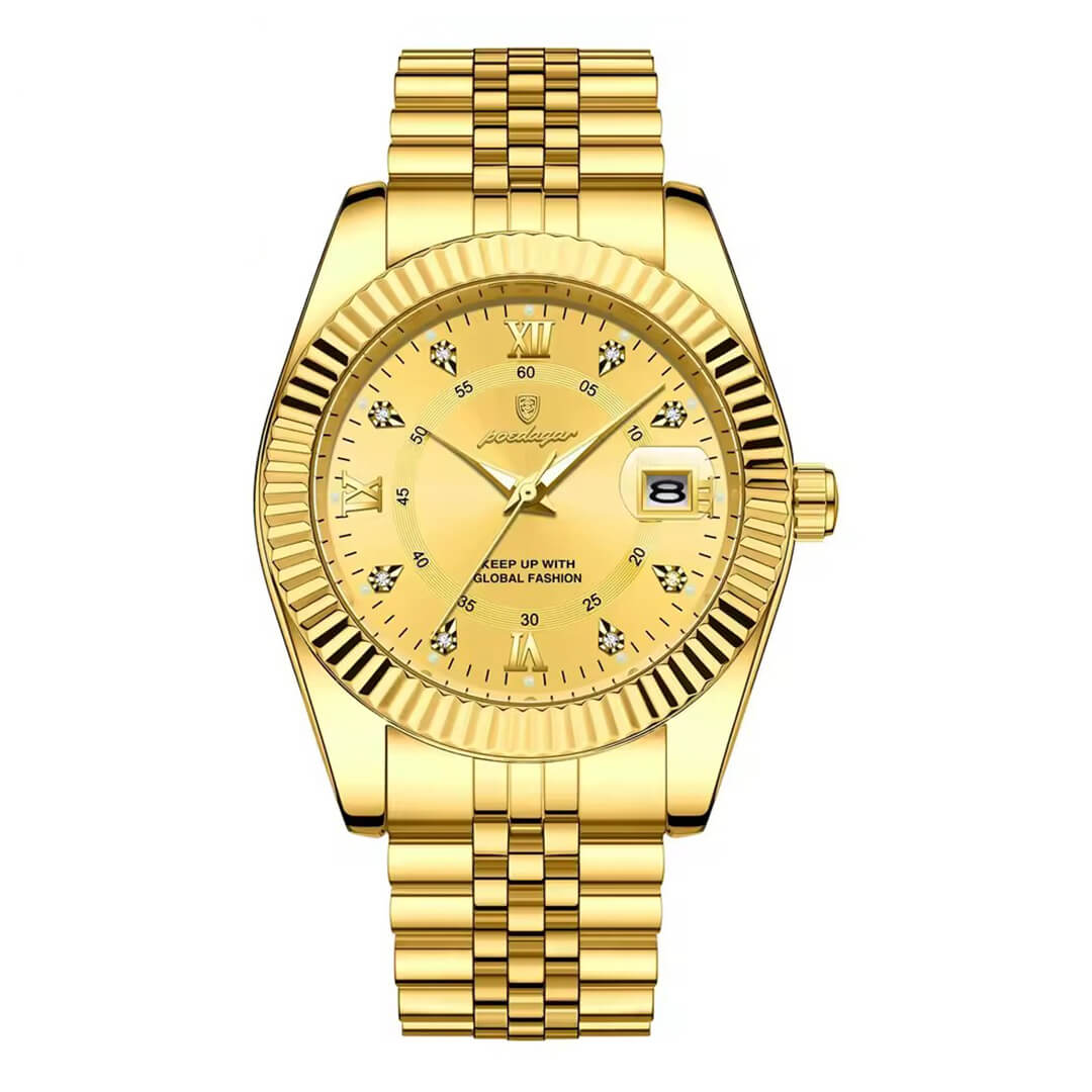 Reloj Poedagar Hombre Acero Dorado | POE-35