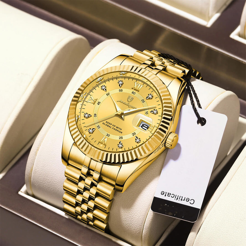 Reloj Poedagar POE-35 Hombre Acero Dorado