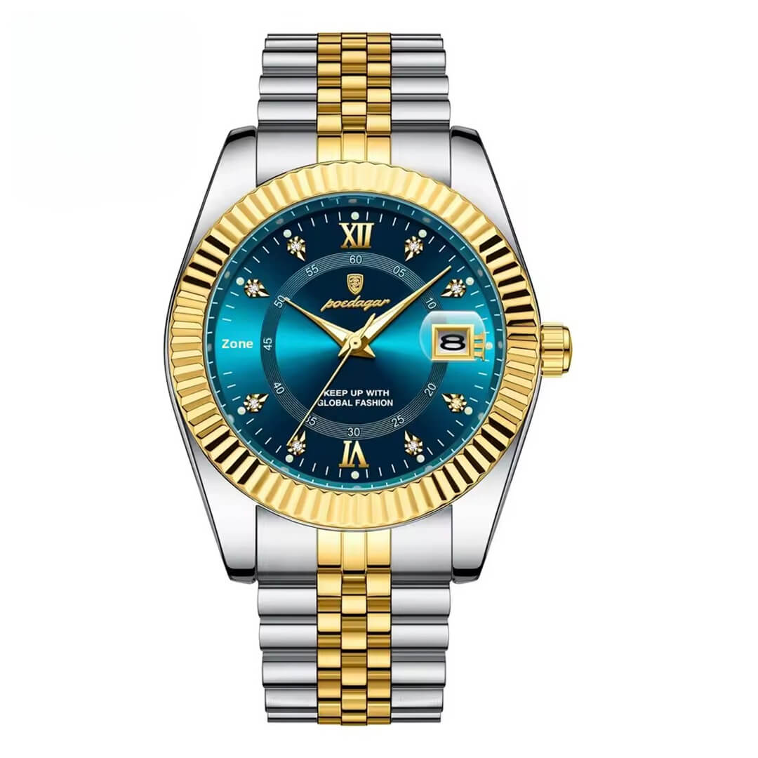 Reloj Poedagar POE-37 Hombre Acero Plateado