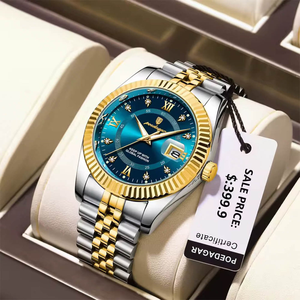 Reloj Poedagar POE-37 Hombre Acero Plateado