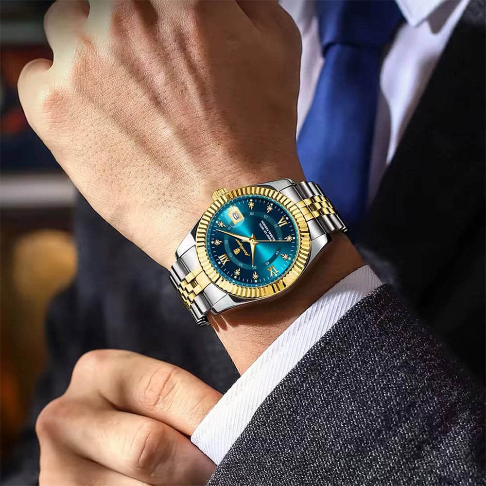 Reloj Poedagar POE-37 Hombre Acero Plateado
