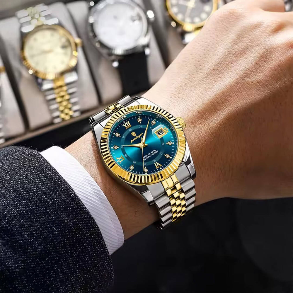 Reloj Poedagar POE-37 Hombre Acero Plateado