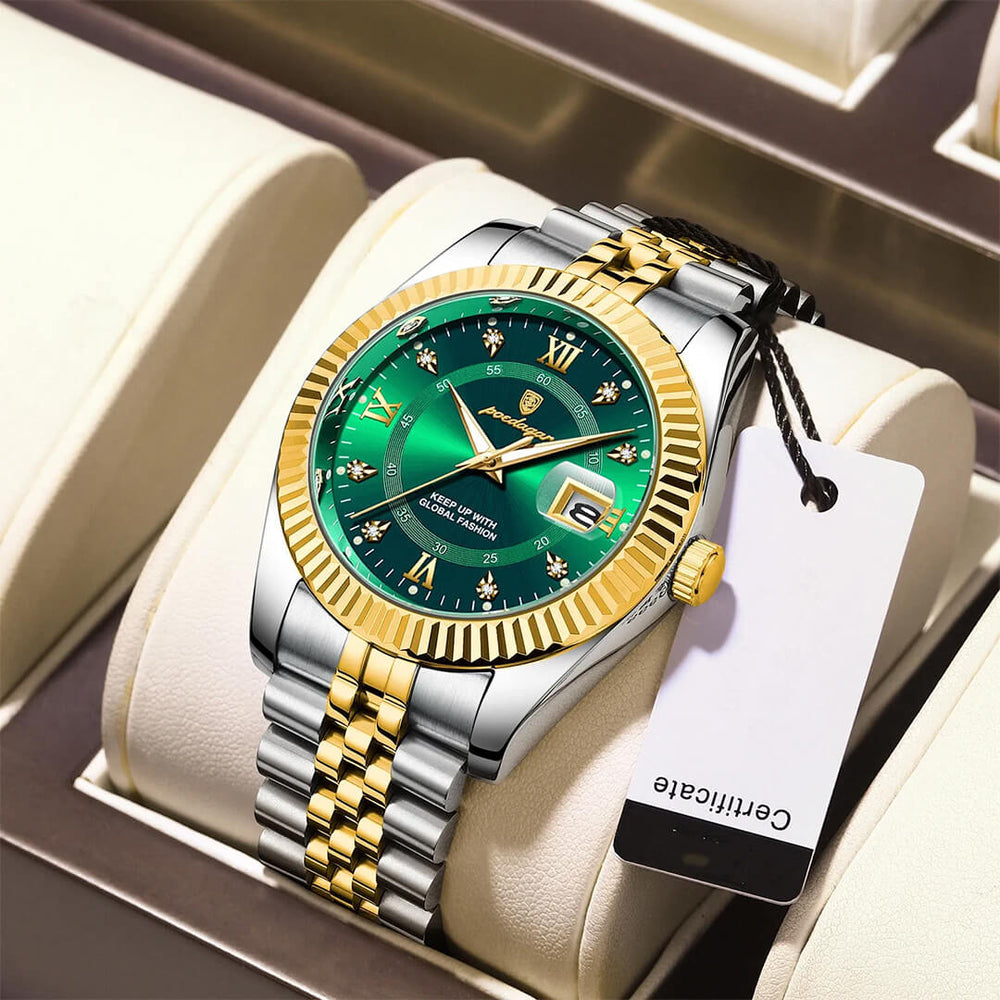 Reloj Poedagar POE-38 Hombre Acero Plateado