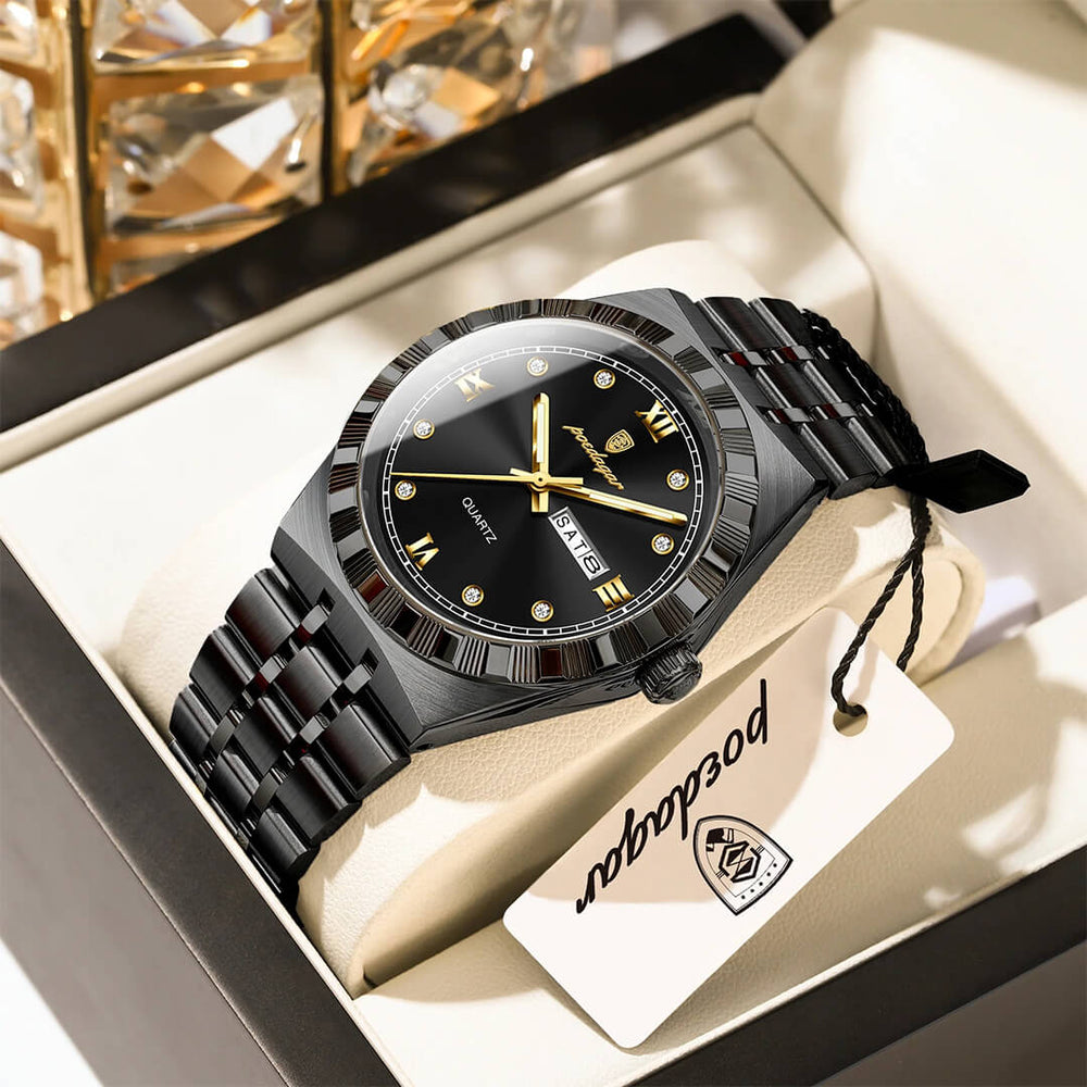 Reloj Poedagar POE-39 Hombre Acero Negro