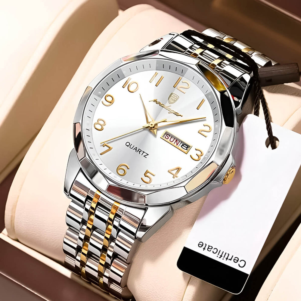 Reloj Poedagar POE-3 Hombre Acero Plateado