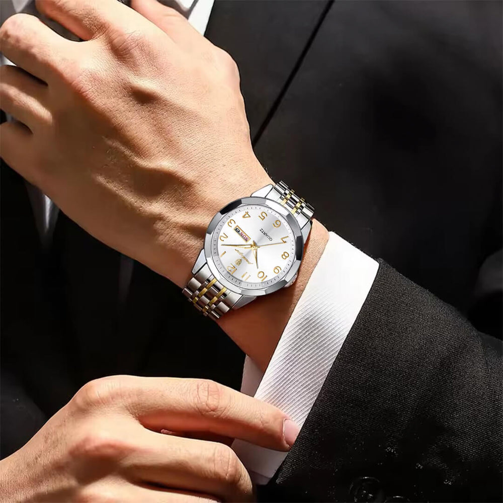 Reloj Poedagar POE-3 Hombre Acero Plateado