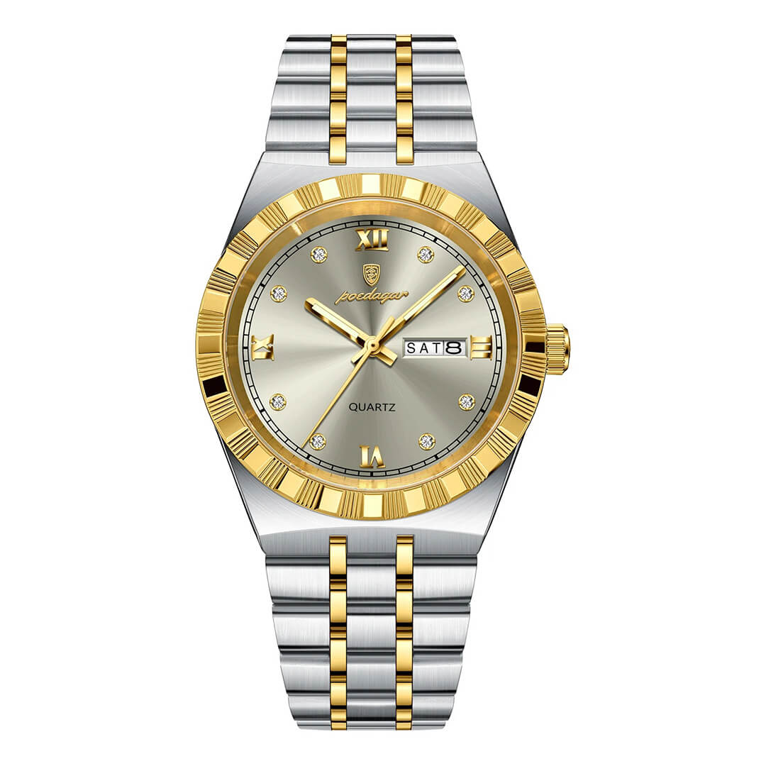 Reloj Poedagar POE-41 Hombre Acero Plateado