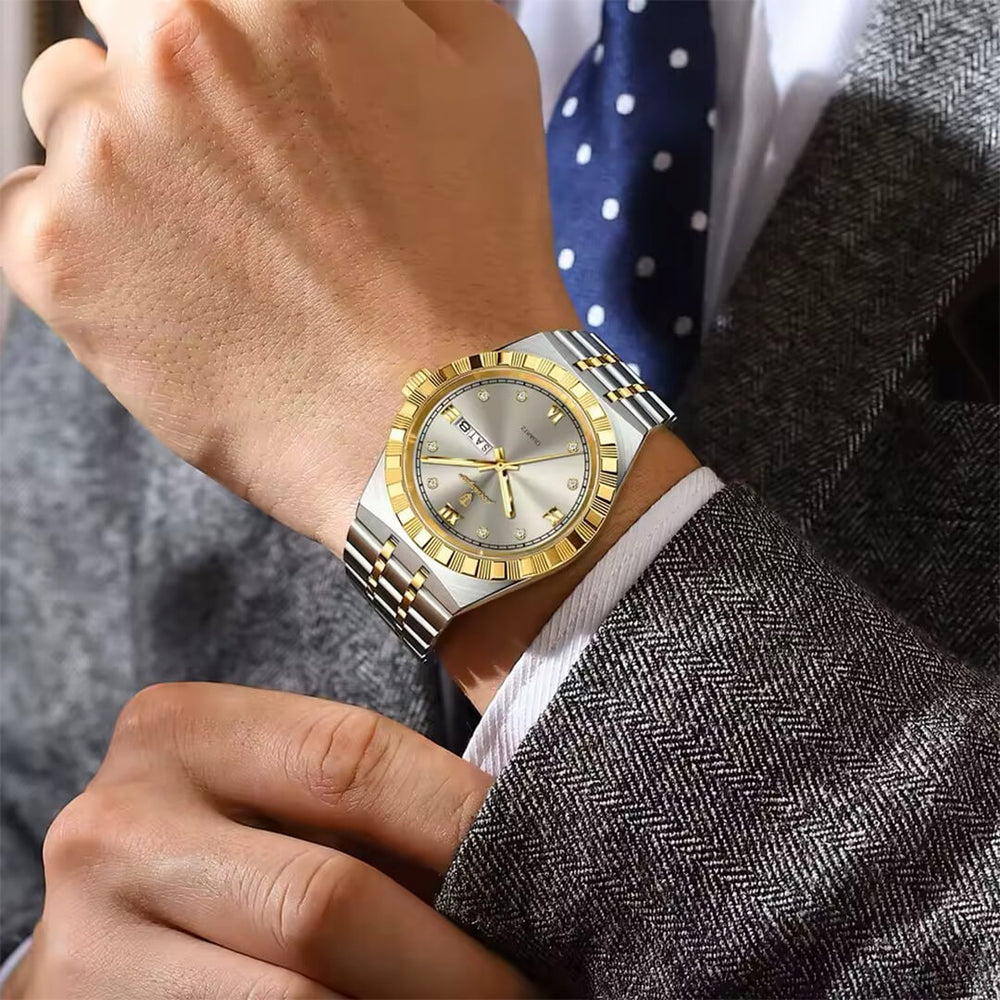 Reloj Poedagar POE-41 Hombre Acero Plateado