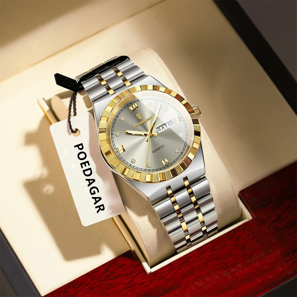 Reloj Poedagar POE-41 Hombre Acero Plateado