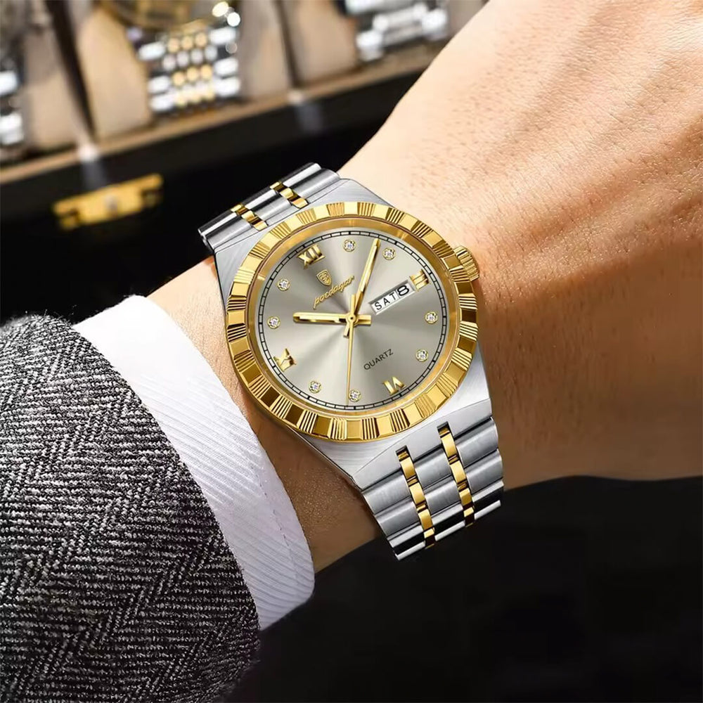Reloj Poedagar POE-41 Hombre Acero Plateado