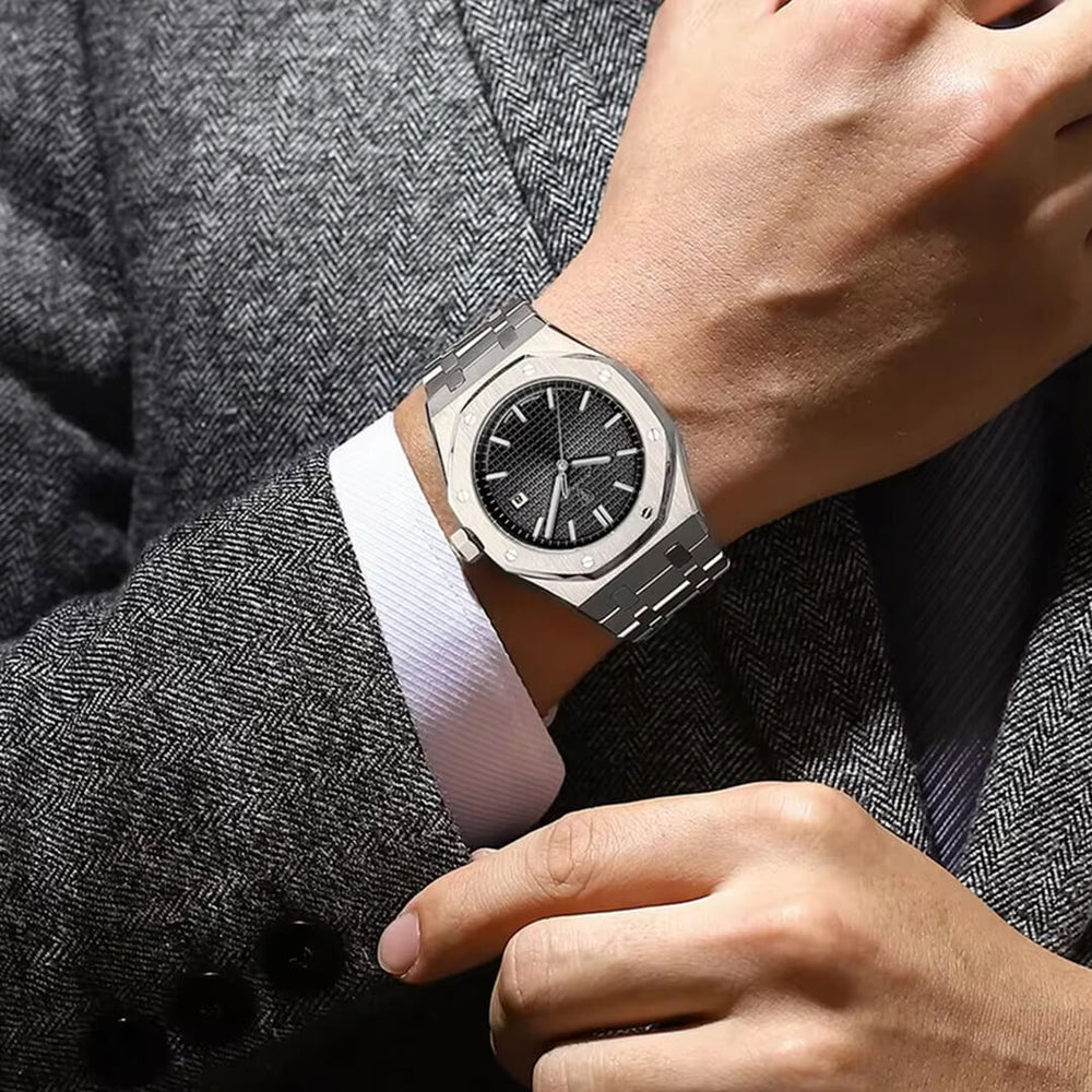 Reloj Poedagar POE-43 Hombre Acero Negro
