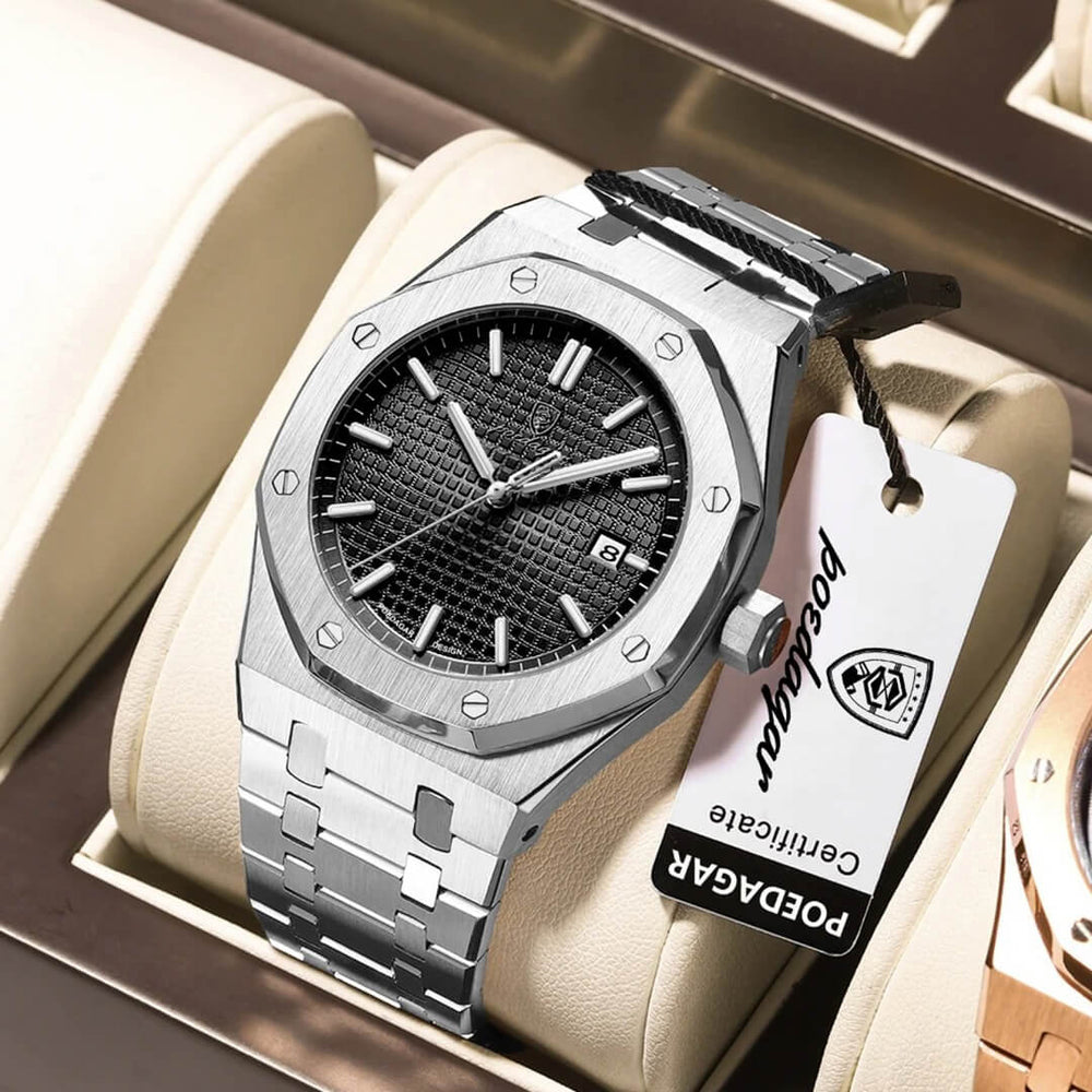 Reloj Poedagar POE-43 Hombre Acero Negro