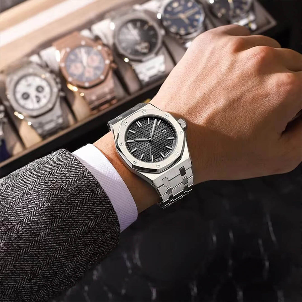 Reloj Poedagar POE-43 Hombre Acero Negro