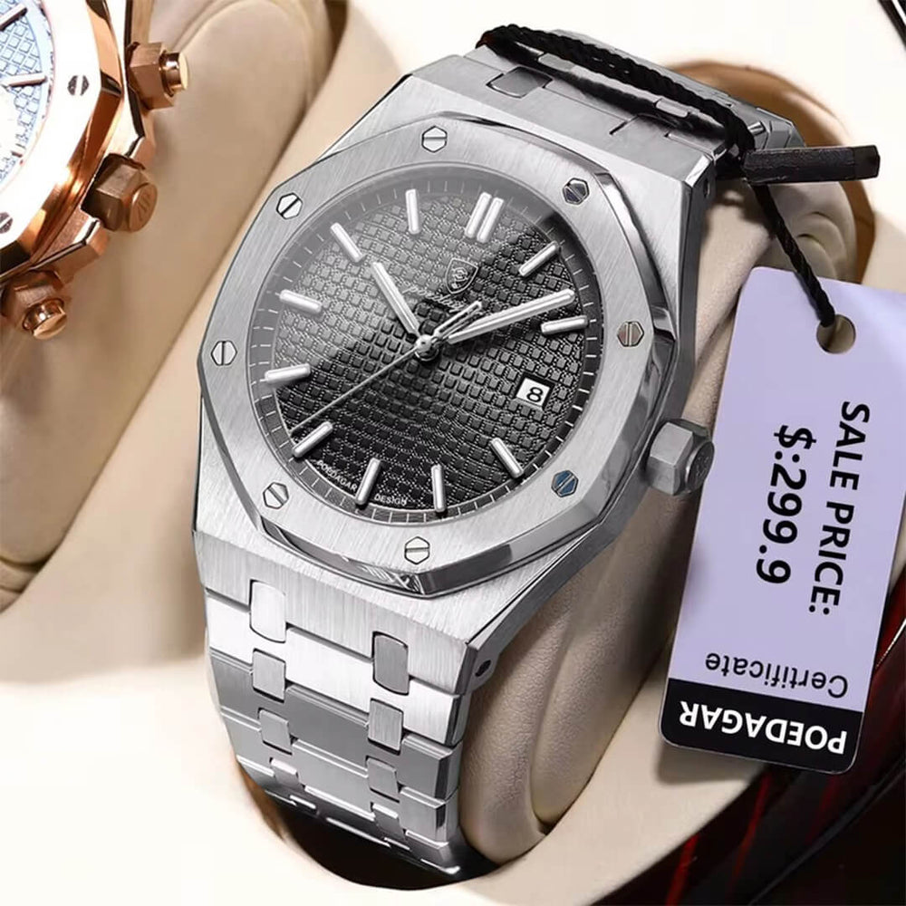 Reloj Poedagar POE-43 Hombre Acero Negro