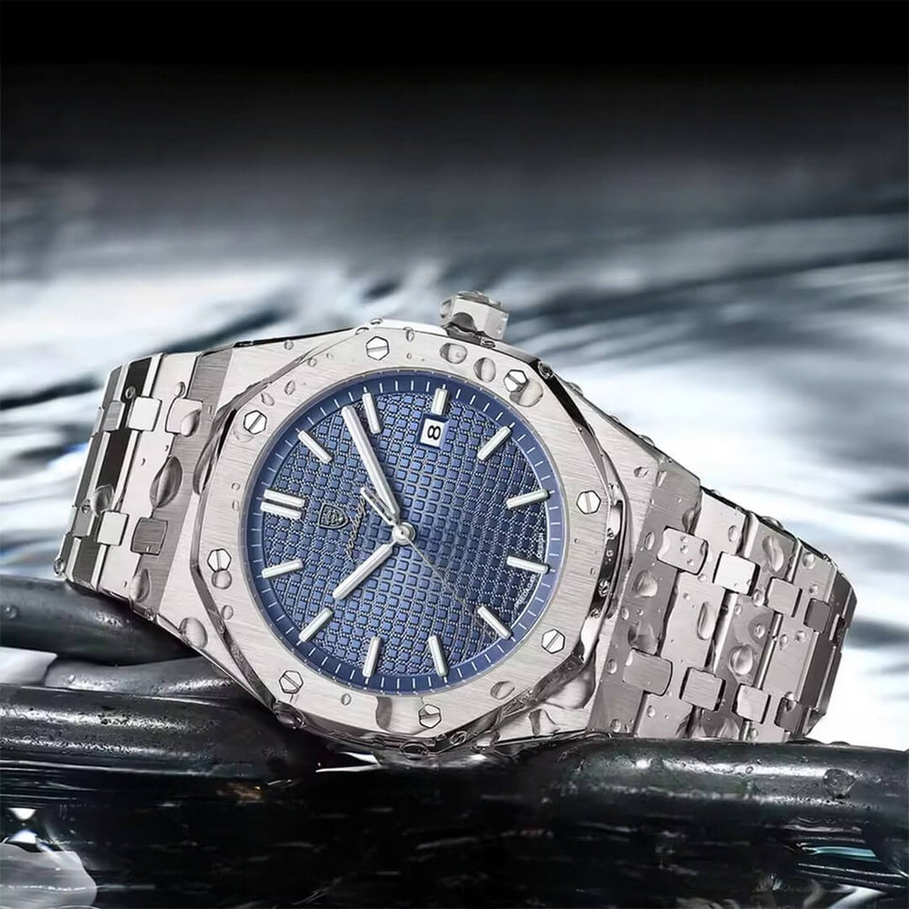 Reloj Poedagar POE-44 Hombre Acero Azul
