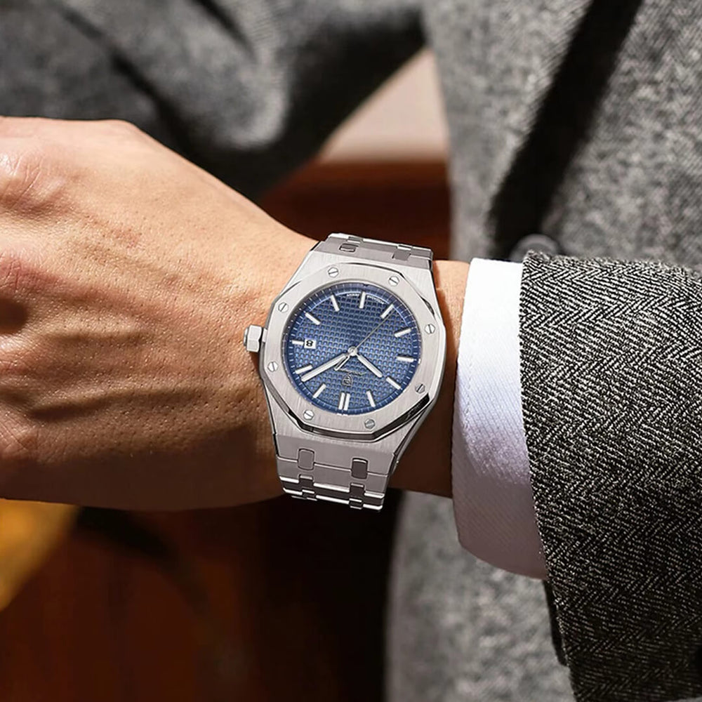 Reloj Poedagar POE-44 Hombre Acero Azul