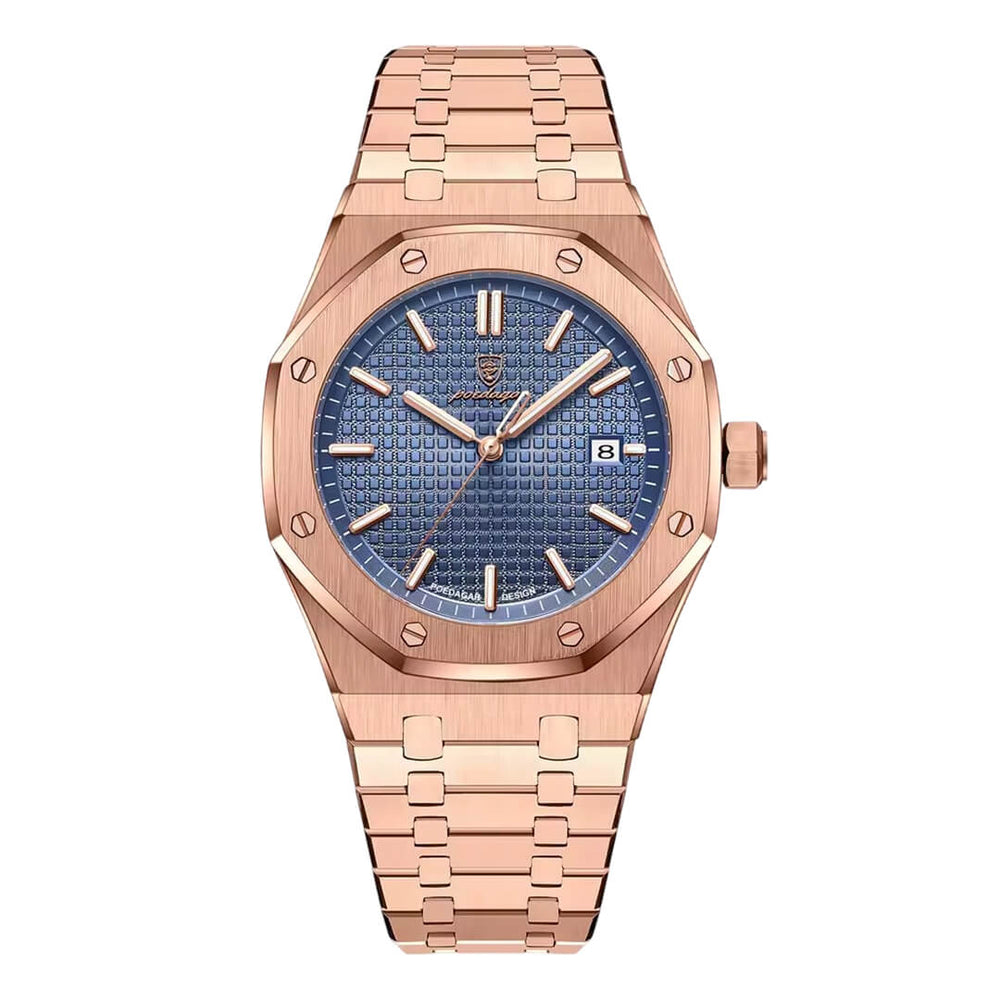 Reloj Poedagar POE-45 Hombre Acero Oro Rosa