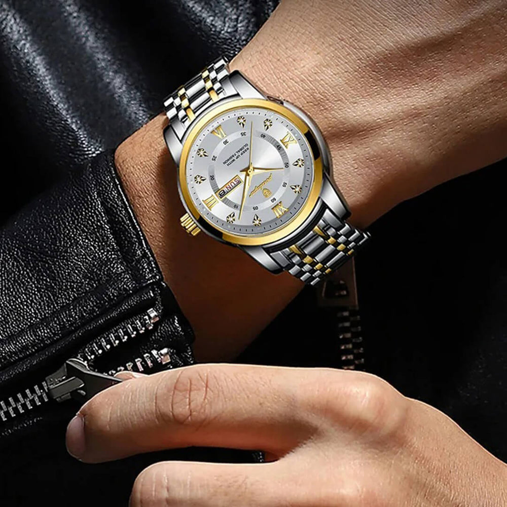 Reloj Poedagar POE-5 Hombre Acero Gris
