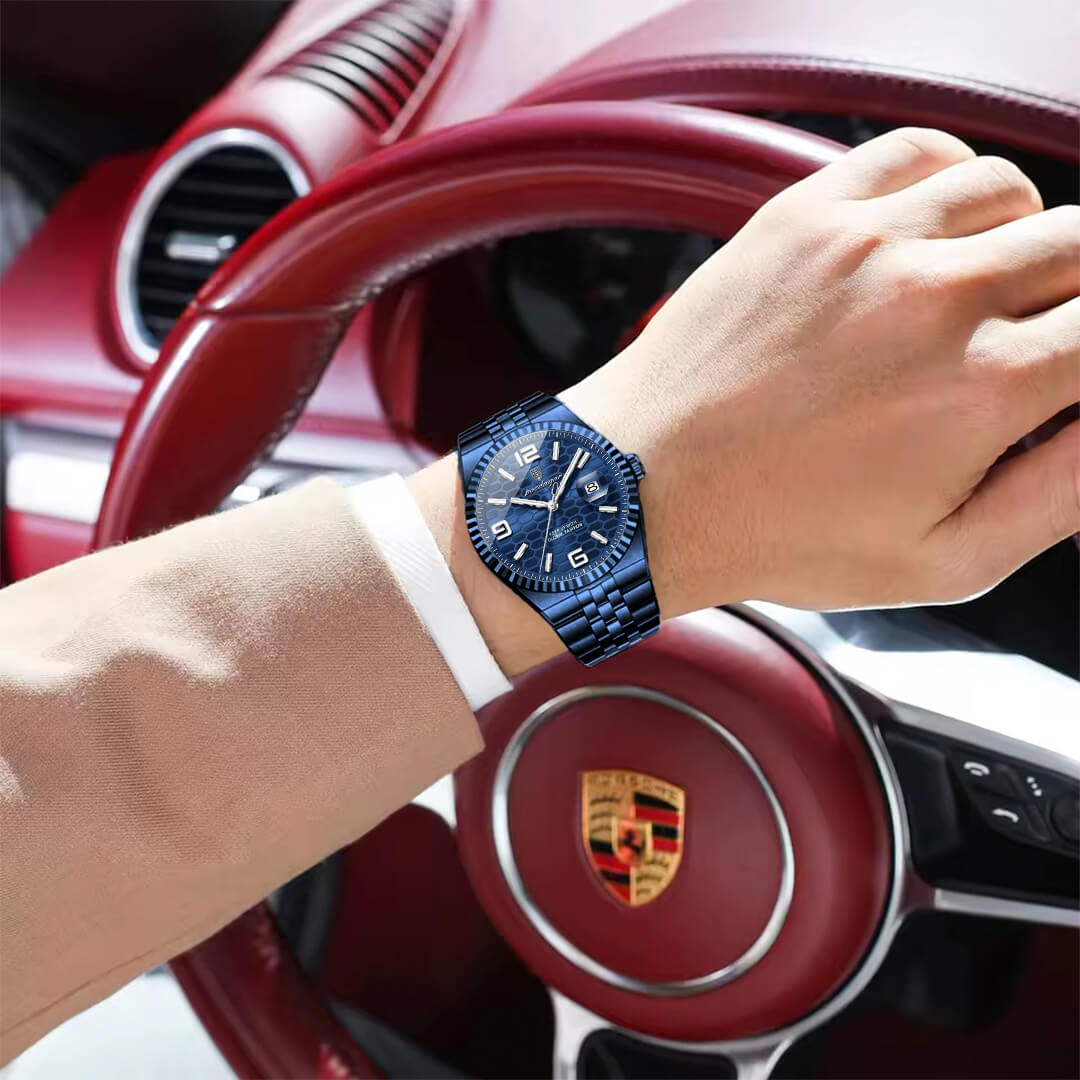 Reloj Poedagar POE-50 Hombre Acero Azul