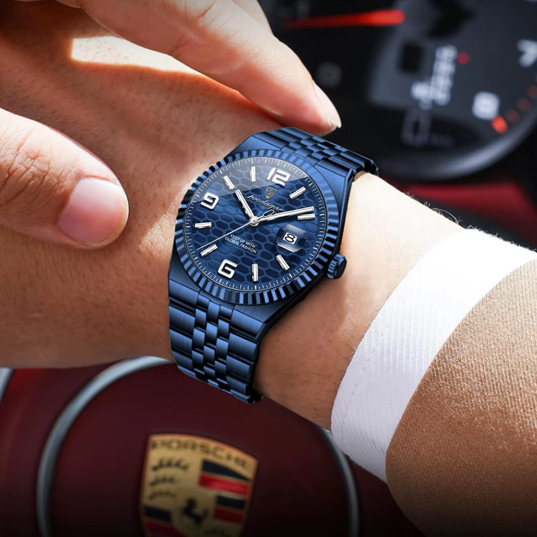 Reloj Poedagar POE-50 Hombre Acero Azul