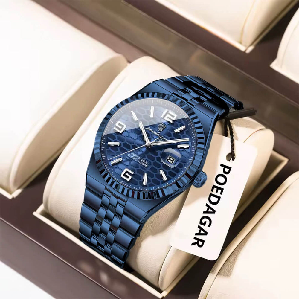 Reloj Poedagar POE-50 Hombre Acero Azul