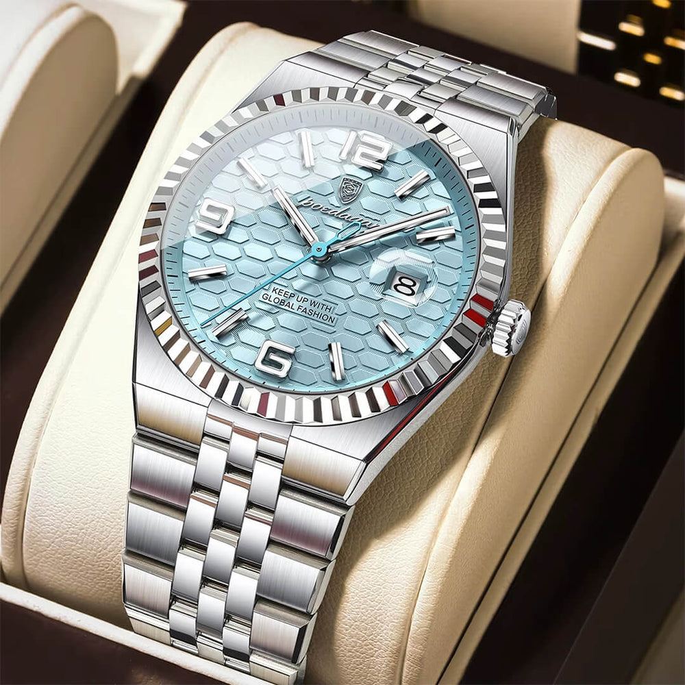 Reloj Poedagar POE-51 Hombre Acero Celeste