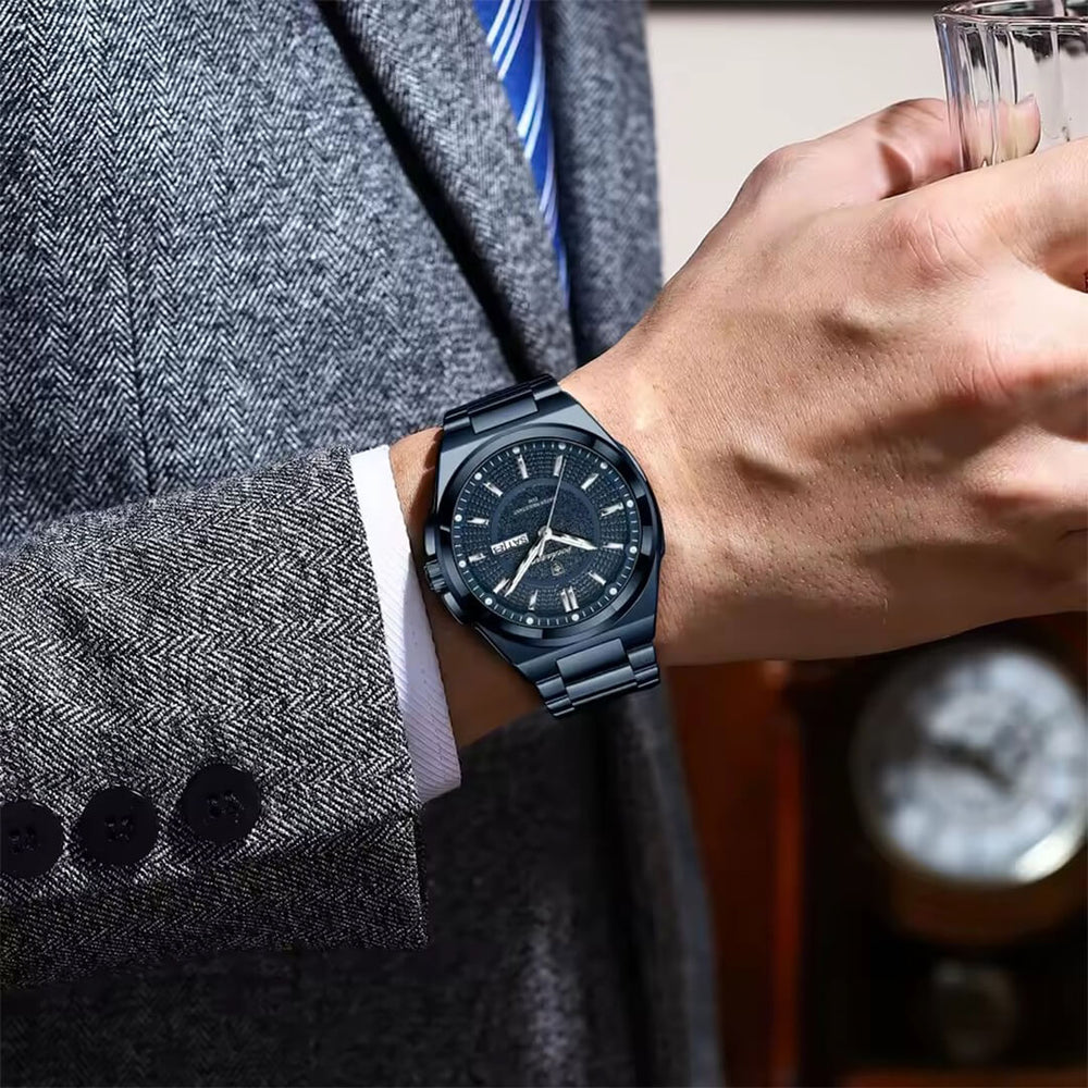 Reloj Poedagar POE-52 Hombre Acero Azul