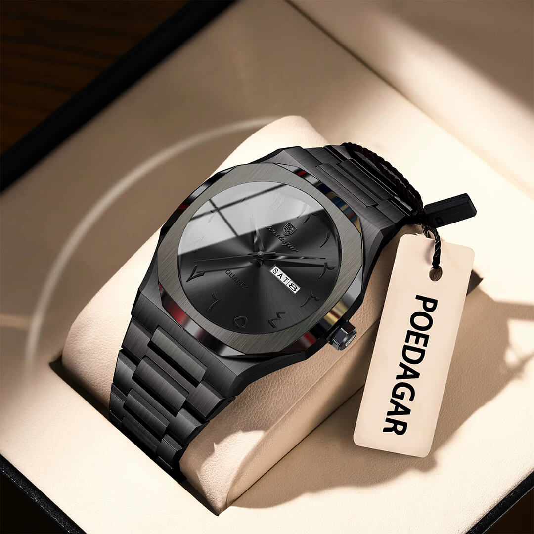 Reloj Poedagar POE-53 Hombre Acero Negro
