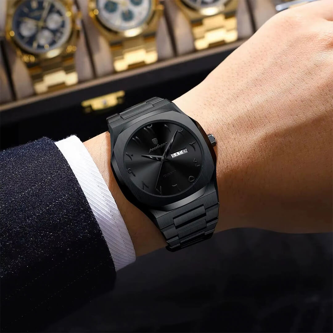 Reloj Poedagar POE-53 Hombre Acero Negro