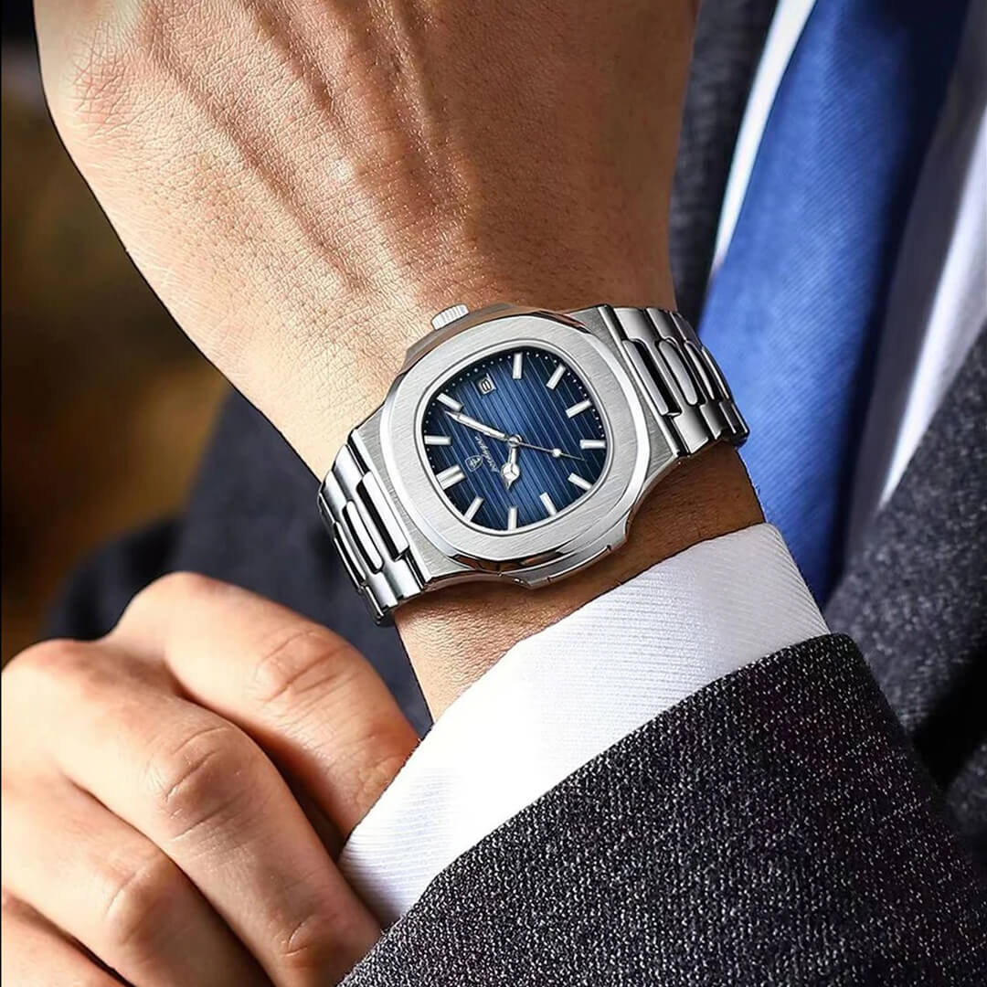 Reloj Poedagar POE-8 Hombre Acero Azul
