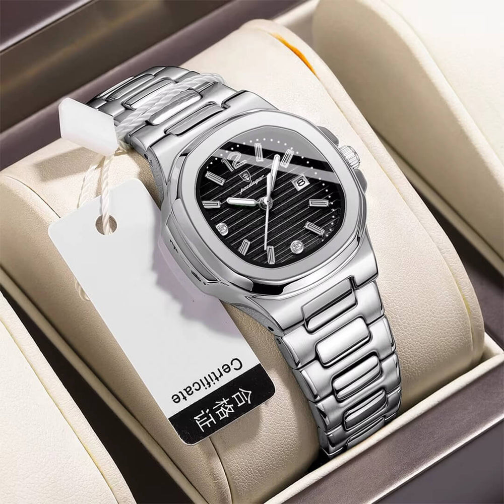 Reloj Poedagar POE-M-10 Mujer Acero Plateado