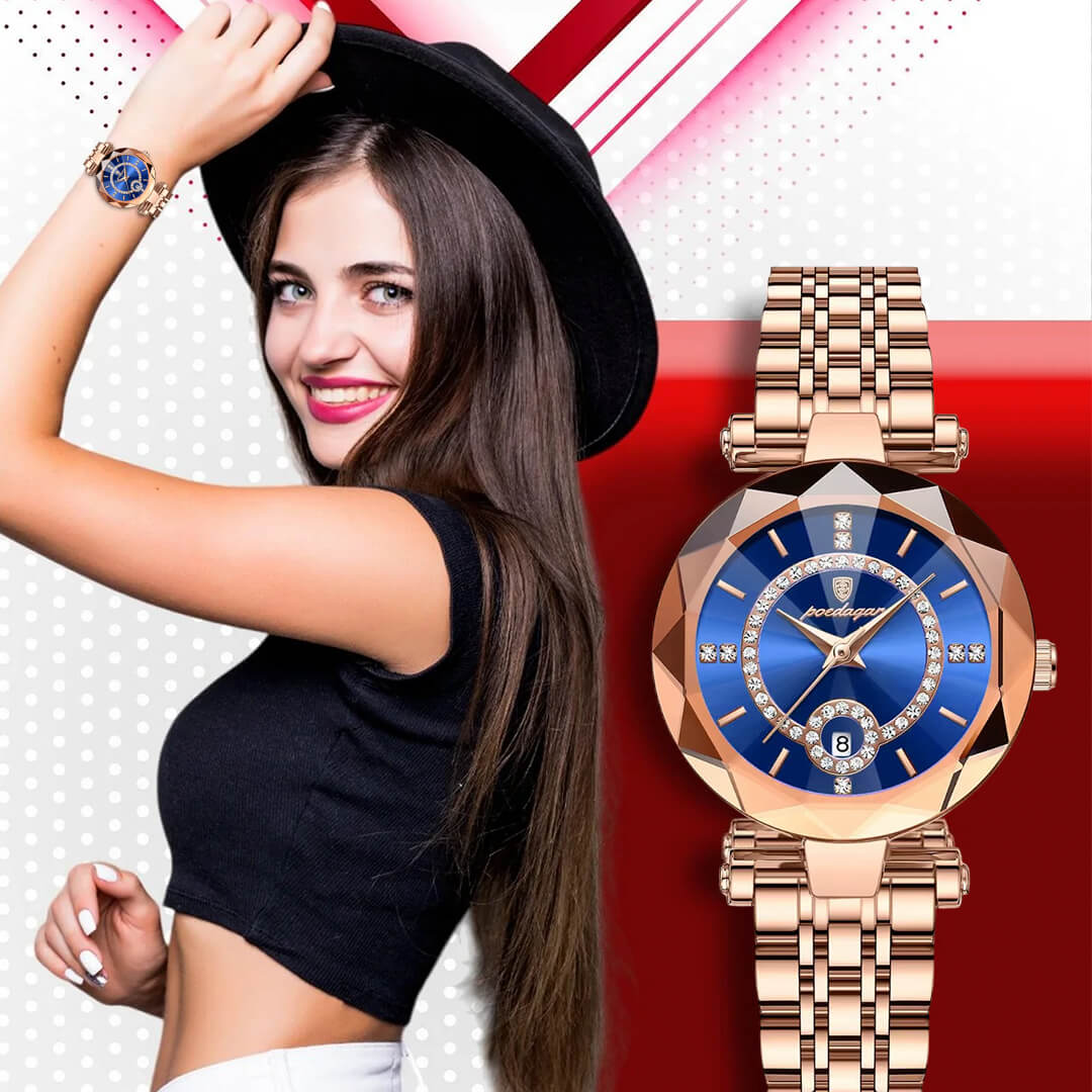 Reloj Poedagar Mujer Acero Oro Rosa | POE-M-11