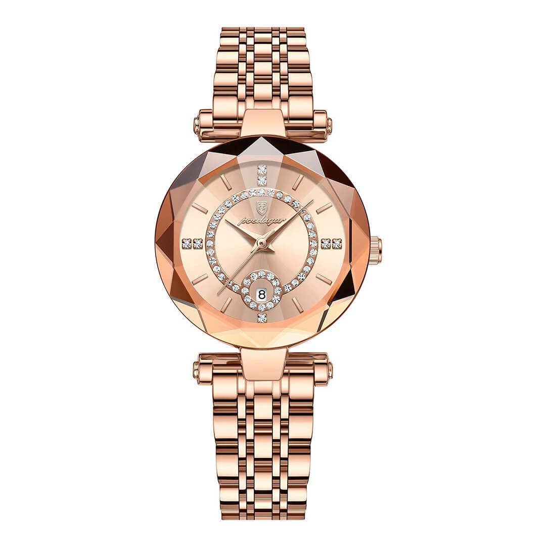 Reloj Poedagar Mujer Acero Oro Rosa | POE-M-12