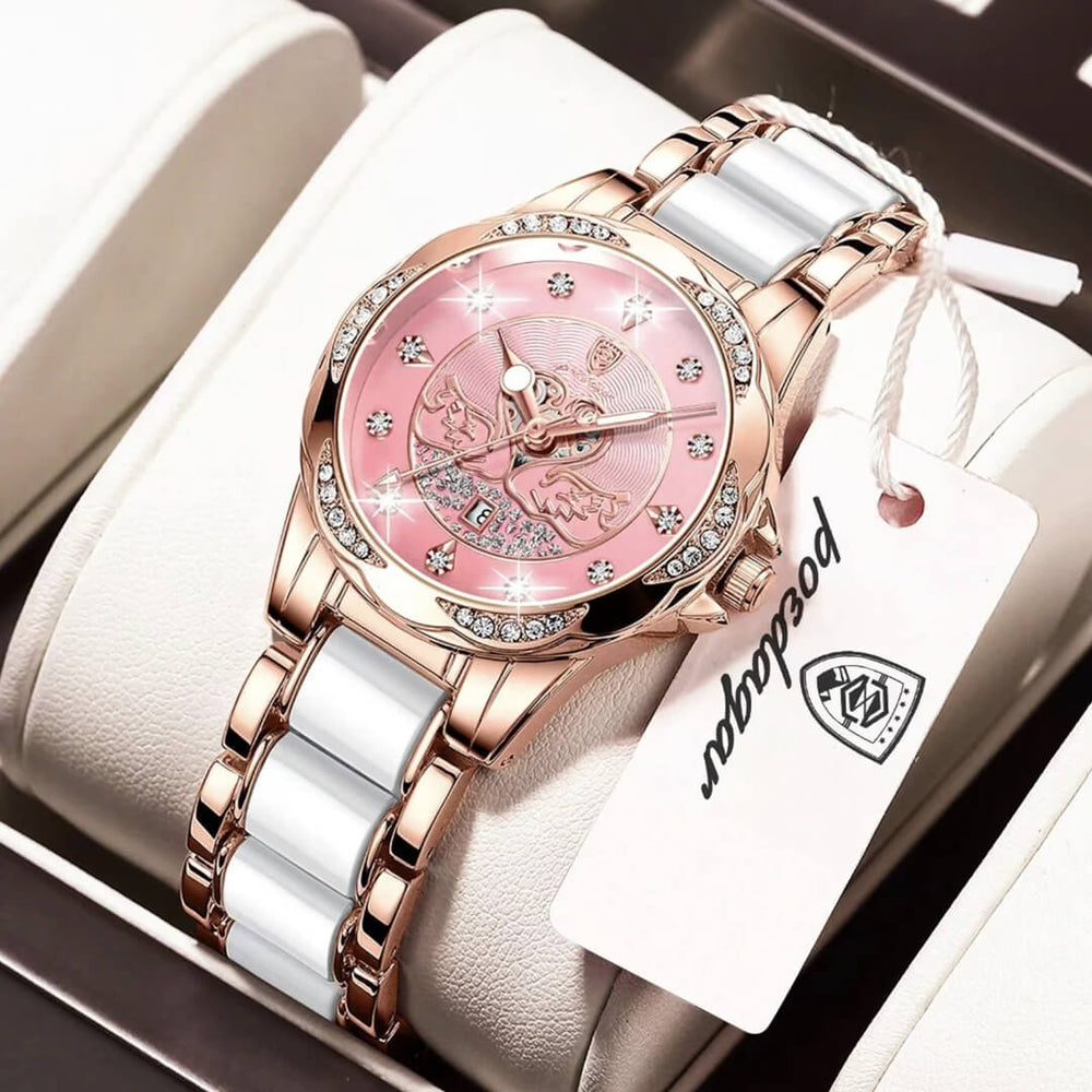 Reloj Poedagar POE-M-14 Mujer Acero Rosa