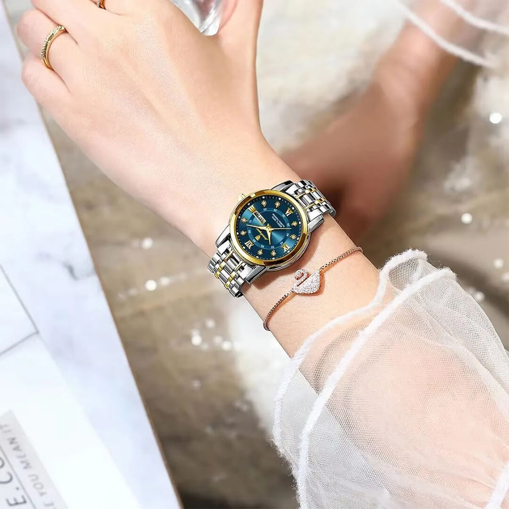 Reloj Poedagar POE-M-6 Mujer Acero Plateado