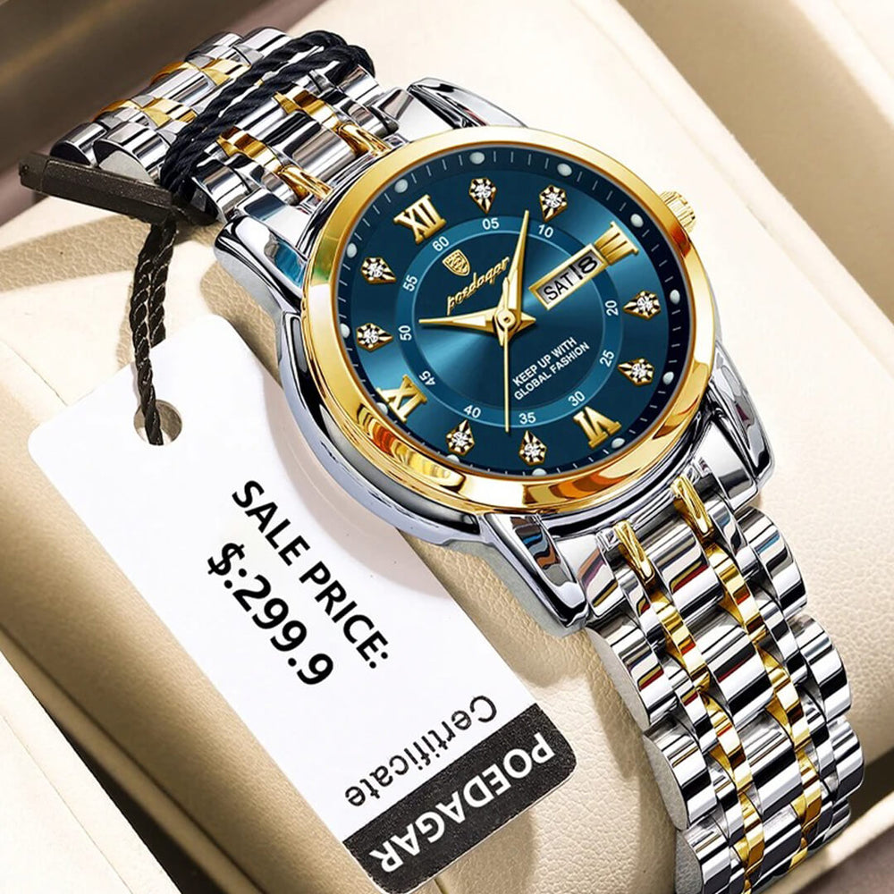 Reloj Poedagar POE-M-6 Mujer Acero Plateado