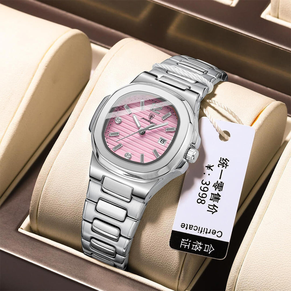 Reloj Poedagar POE-M-7 Mujer Acero Plateado